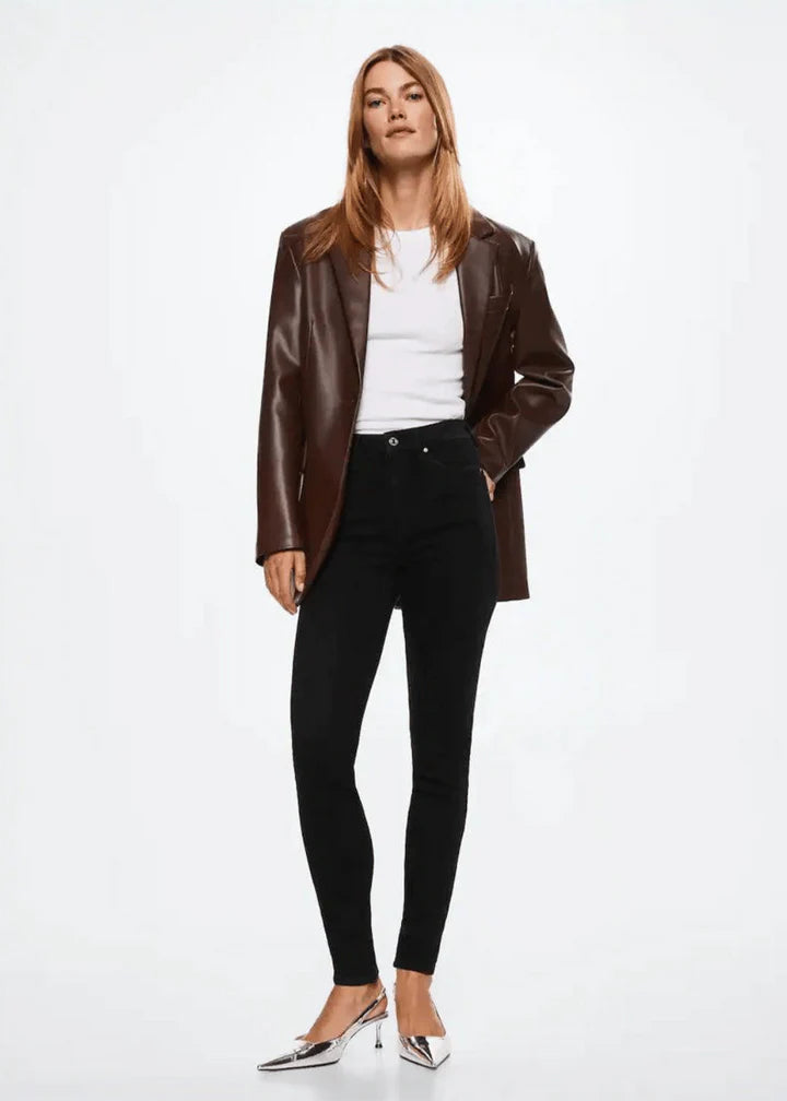 MANGO PURE BLACK HIGH WAISTED SKINNY